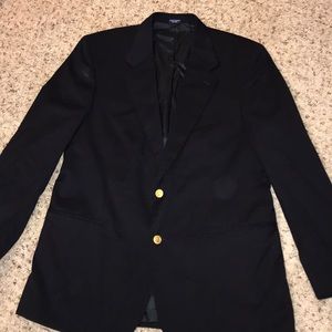 Men’s vineyard vines wool blue blazer w gold btns